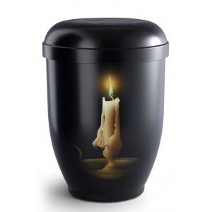 Hand Painted Biodegradable Cremation Ashes Urn – Candlelight (We Remember)